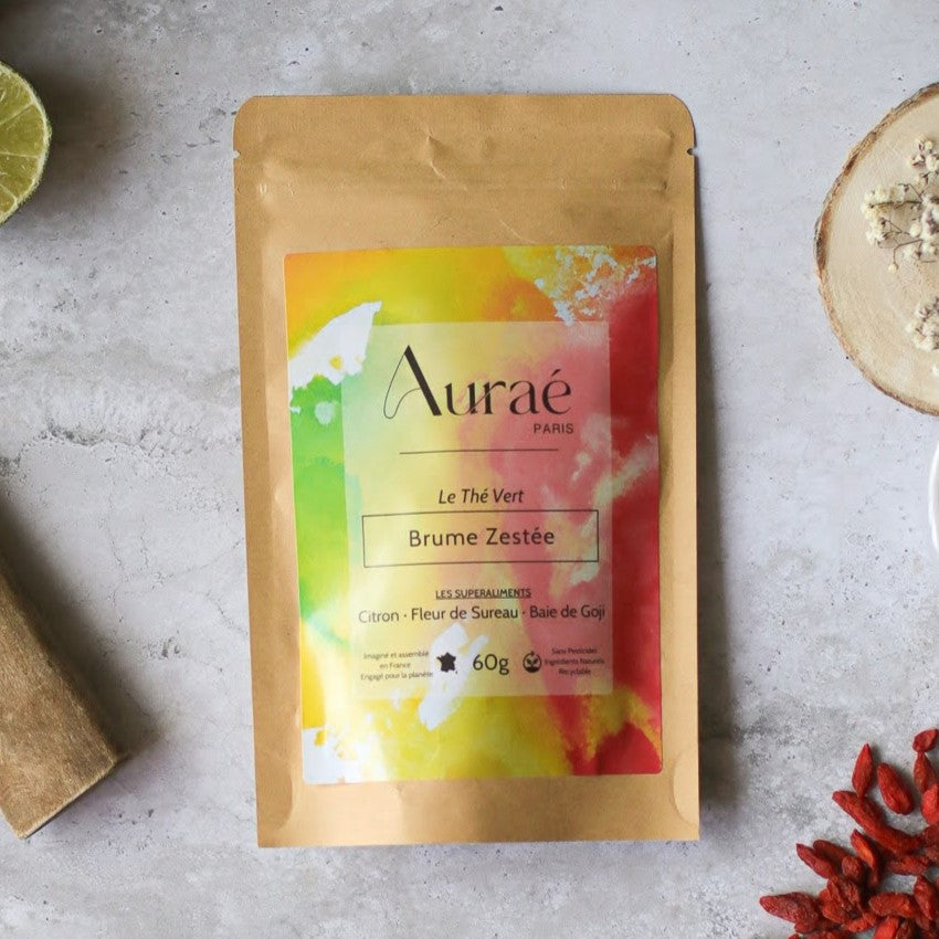 Brume Zestée - Thé Vert Citron, Fleur de Sureau et Baie de Goji